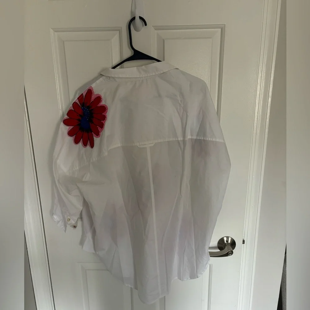 Anthro Flower Blouse - Picture 2 of 3
